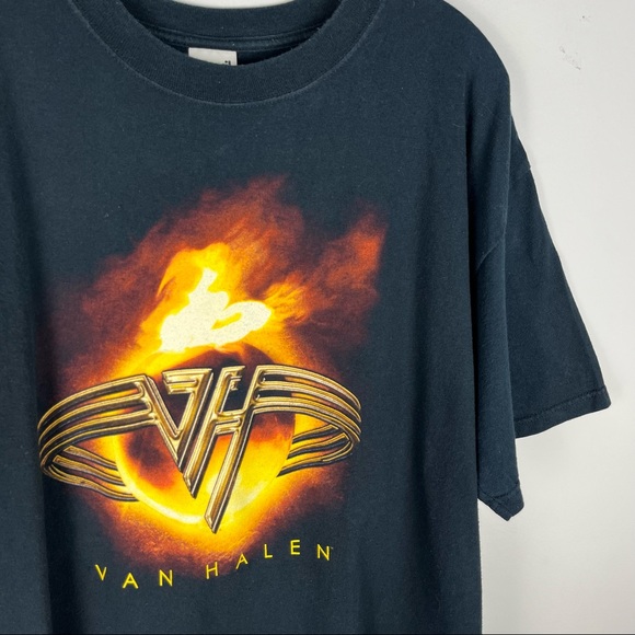 Van Halen Vintage 2004 Fire Eclipse Logo Tour T-Shirt - Picture 2 of 5
